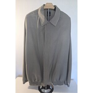 Nike Golf Gray Houndstooth Zipper Jacket Vintage Men's XL Otdoors‎ Athletica -63